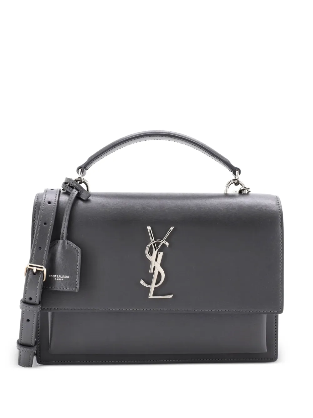 Saint Laurent Pre-Owned Sunset Top Handle Leather Medium shoulder bag - Grigio