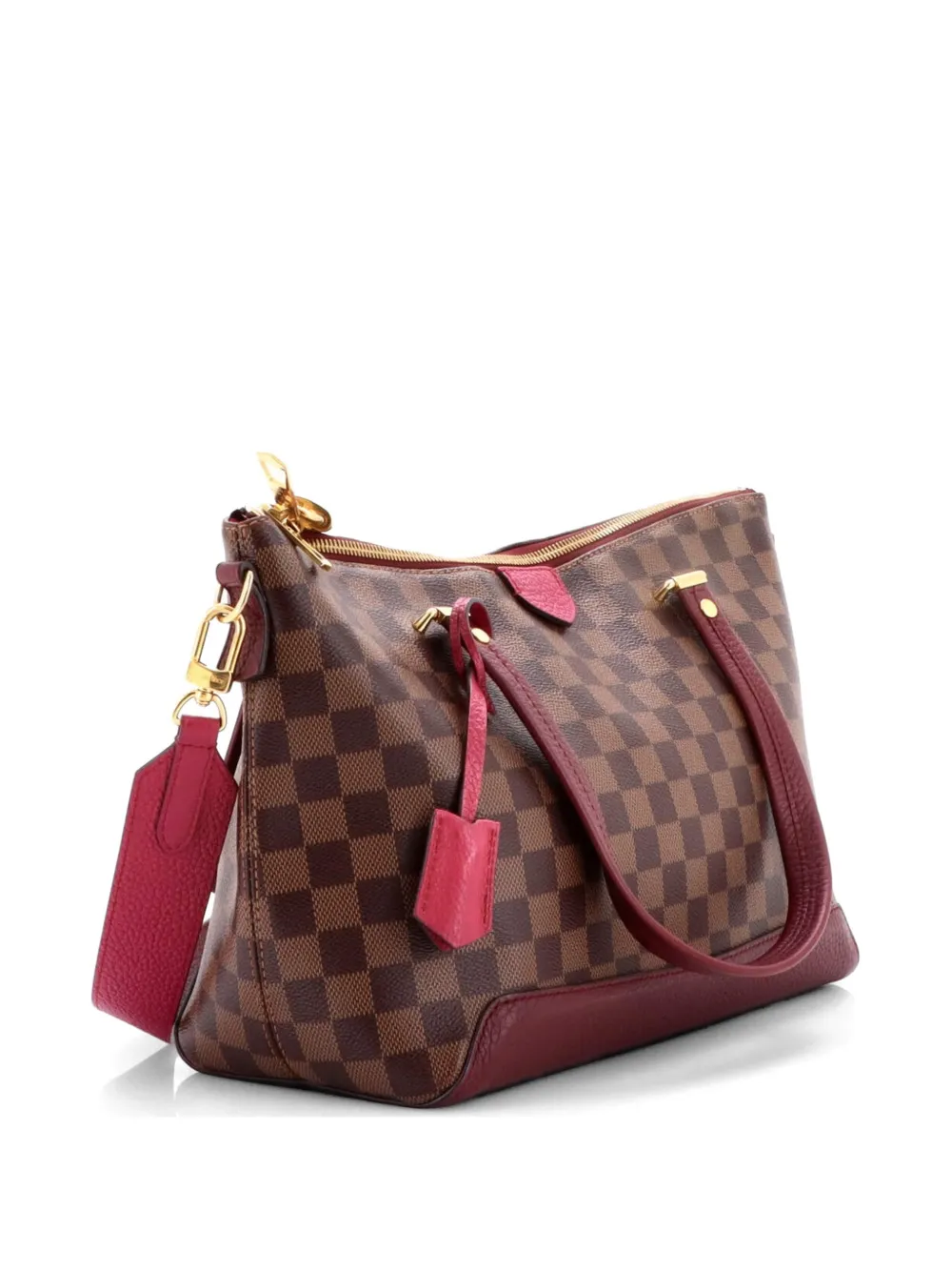 Louis Vuitton Pre-Owned Hyde Park Handbag Damier with Leather satchel - Rosso