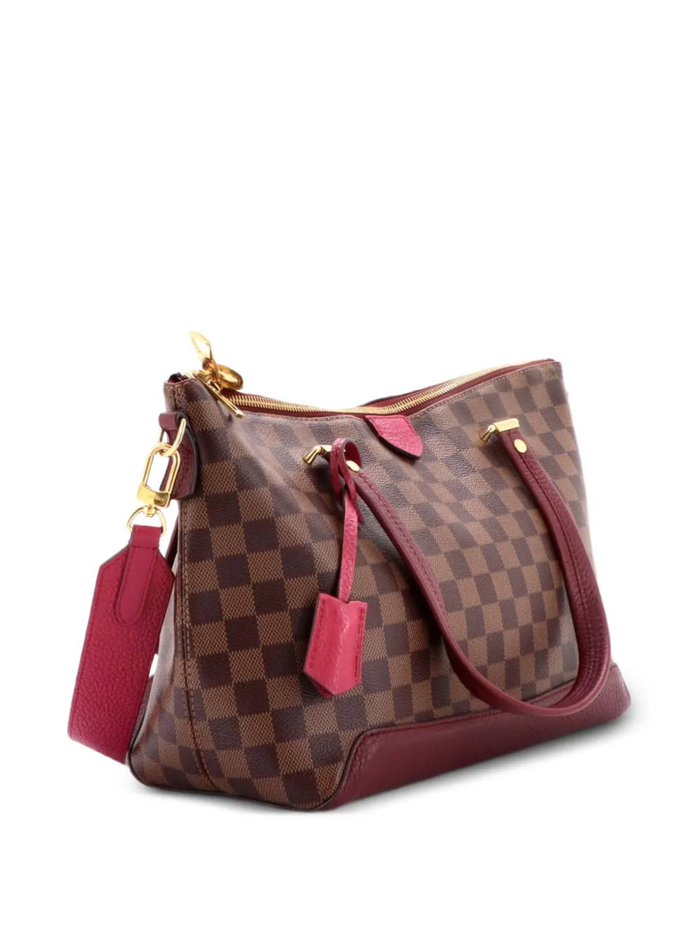 Louis Vuitton Pre-Owned Hyde Park Handbag Damier with Leather satchel - Rosso