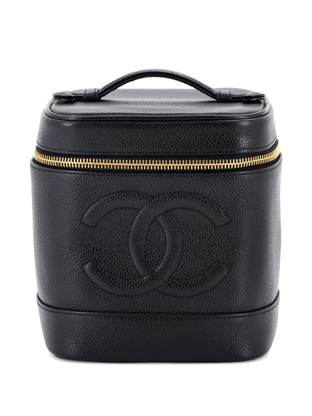 CHANEL Pre-Owned Timeless Cosmetic Case Caviar Tall pouch - Nero