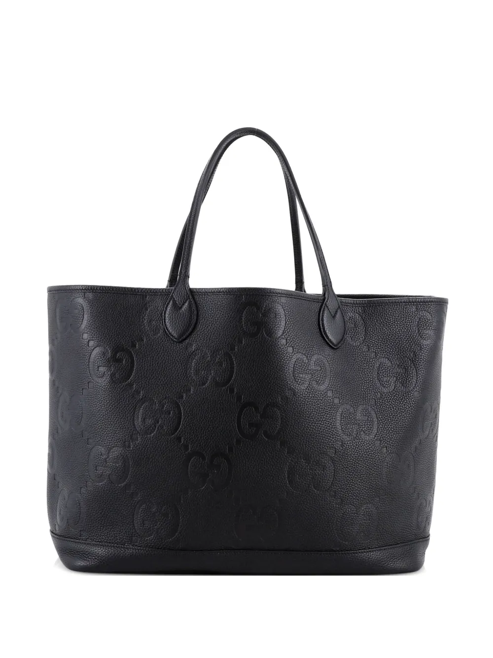 Gucci Pre-Owned Open Shopping Jumbo GG Embossed Leather Large tote bag - Nero