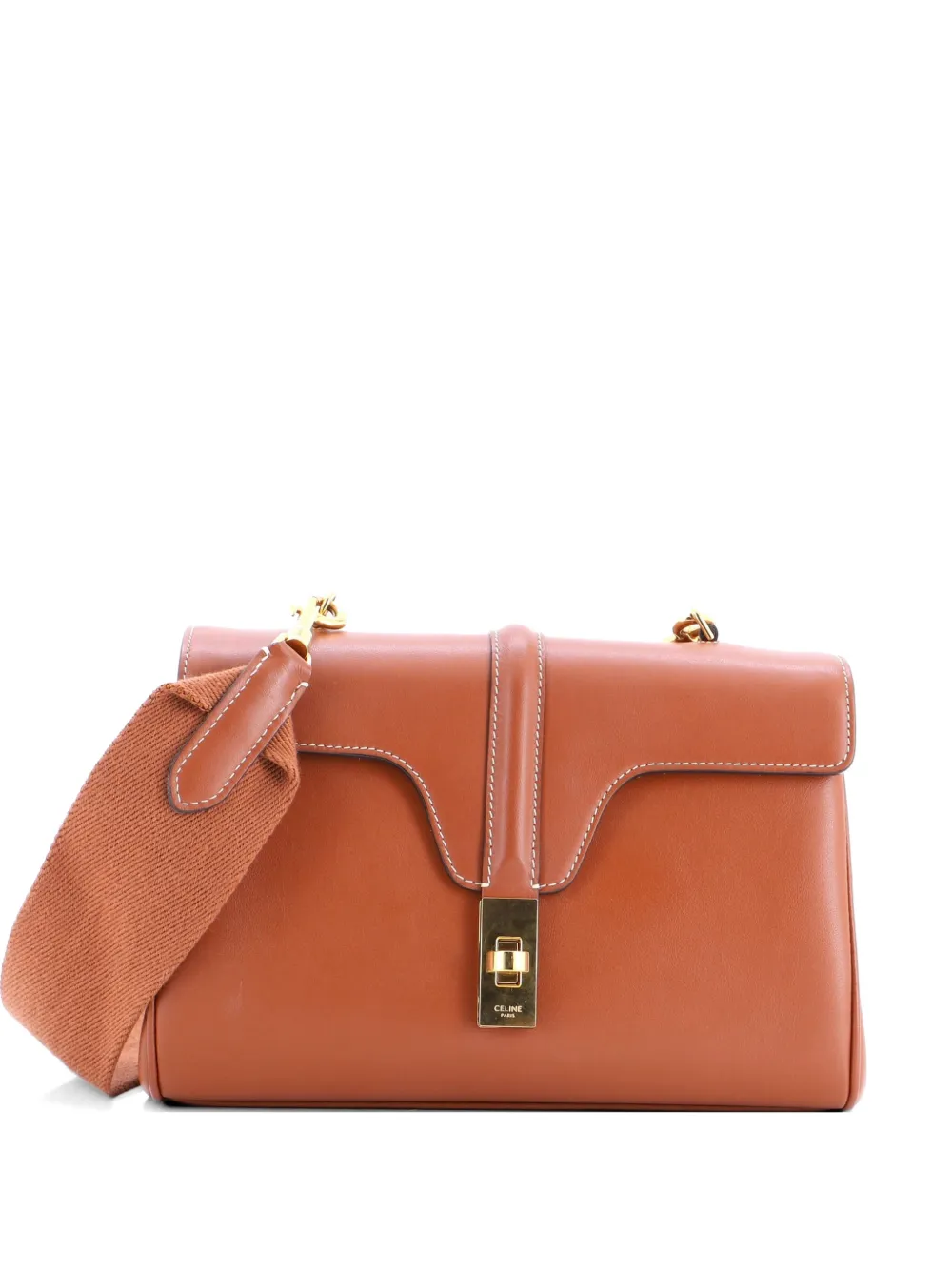 Celine Pre-Owned Soft 16 Bag Smooth Calfskin Teen shoulder bag - Marrone