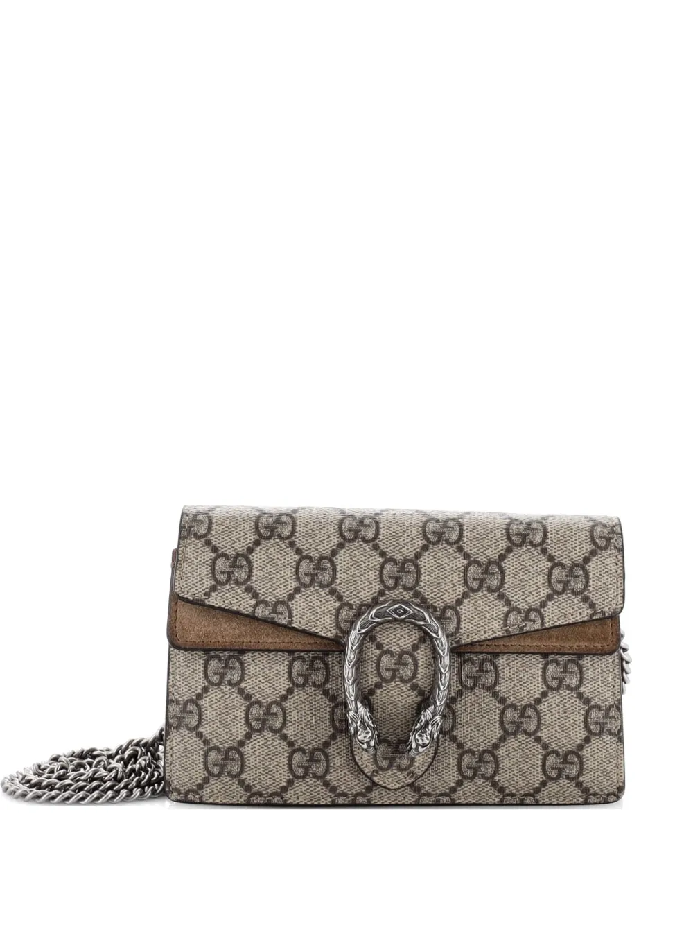 Gucci Pre-Owned Dionysus Bag GG Coated Canvas Super Mini crossbody bag - Marrone