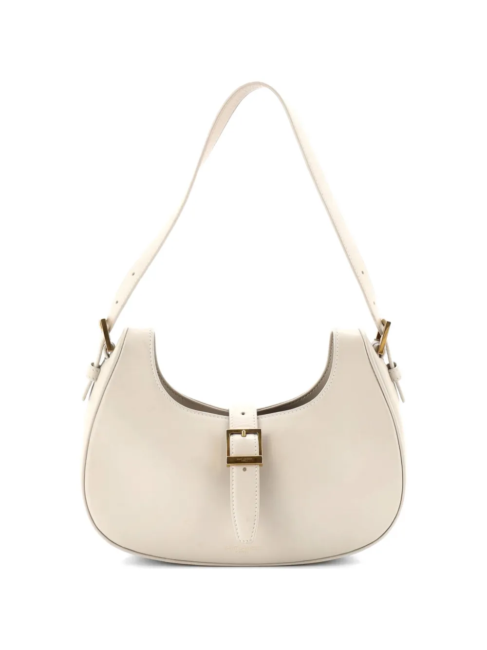 Saint Laurent Pre-Owned Le Fermoir Shiny Leather hobo bag - Nude
