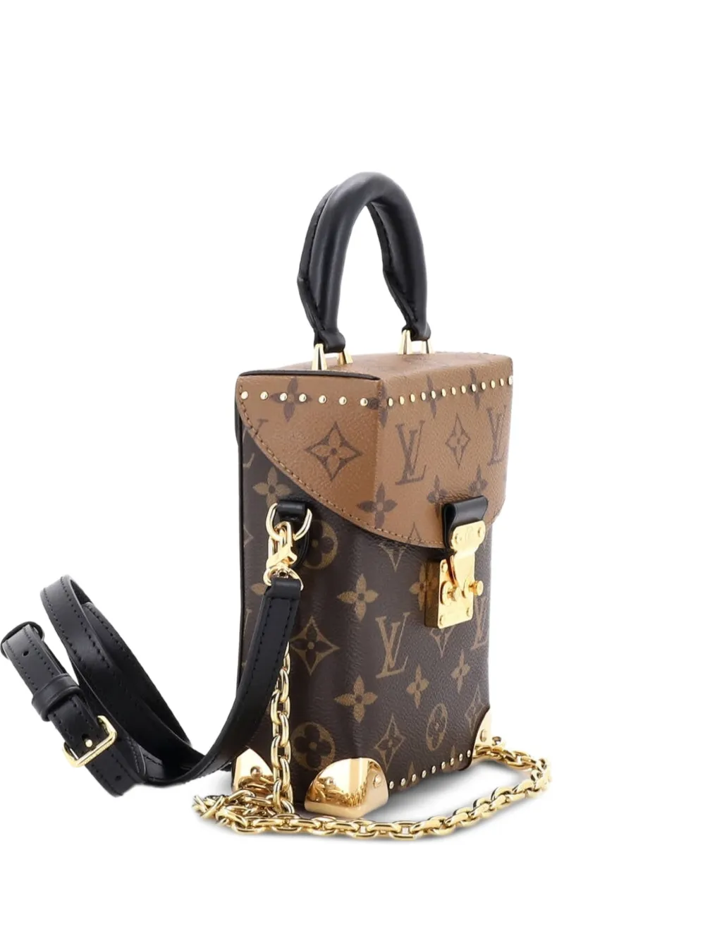 Louis Vuitton Pre-Owned Camera Box NM Handbag Studded Reverse Monogram Canvas crossbody bag - Braun