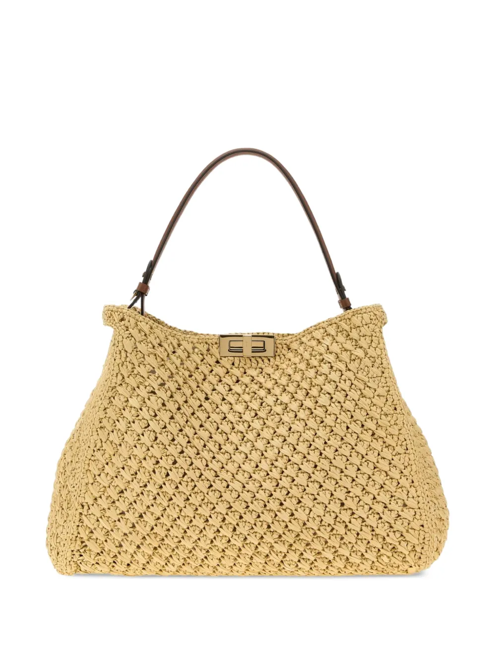 FENDI Fendi Way woven shoulder bag - Toni neutri
