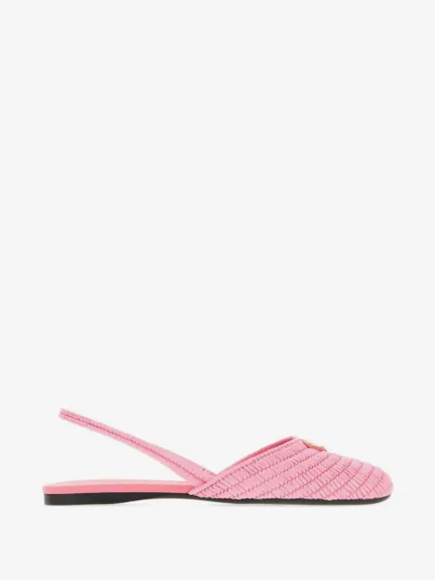 Prada crochet slingback ballerinas