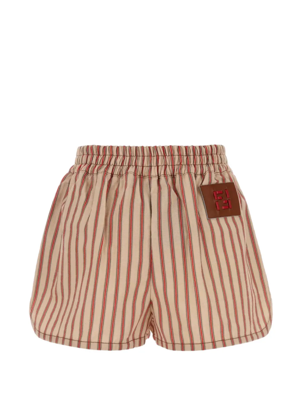 FENDI Shorts met logopatch Beige