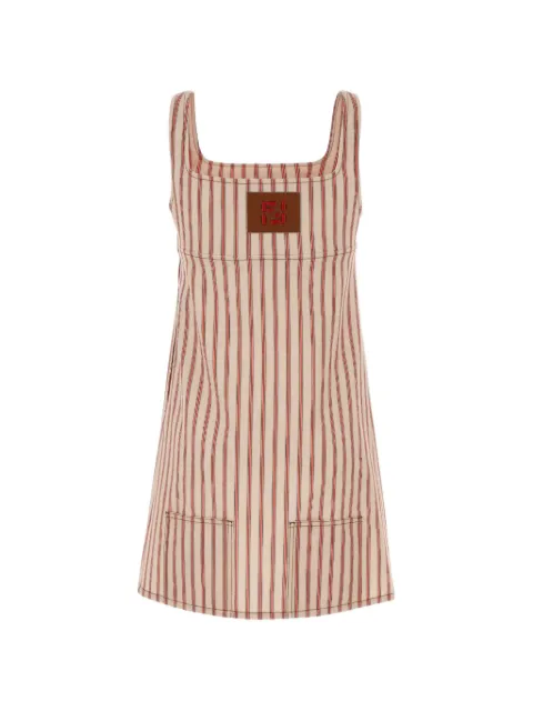 FENDI striped embroidered dress