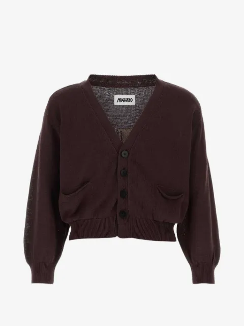 Magliano logo-intarsia cotton cardigan
