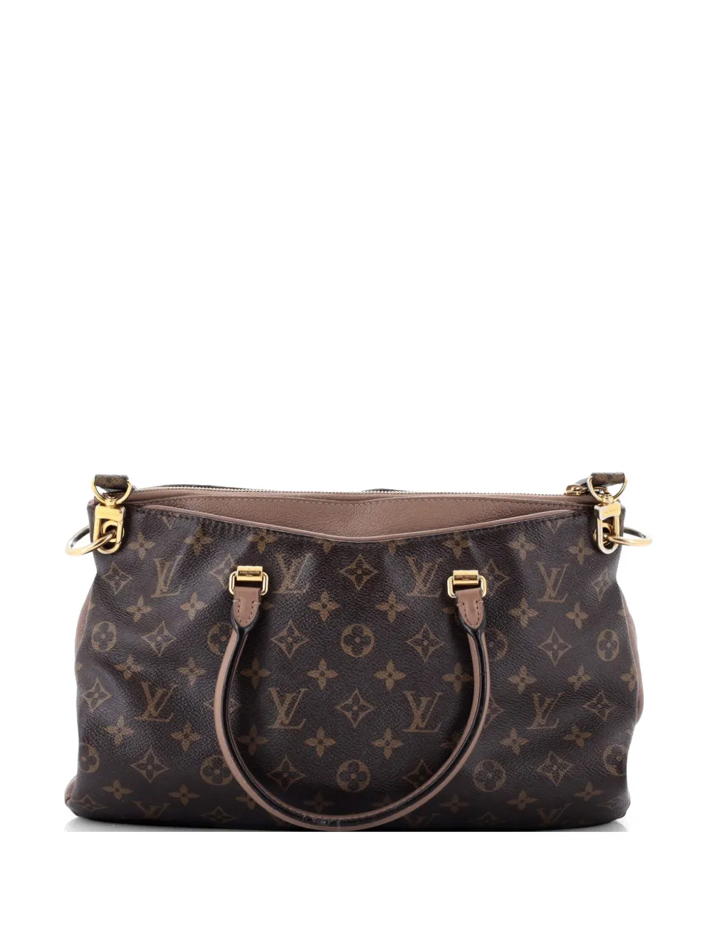 Louis Vuitton Pre-Owned Pallas Tote Monogram Canvas with Leather BB shoulder bag - Marrone