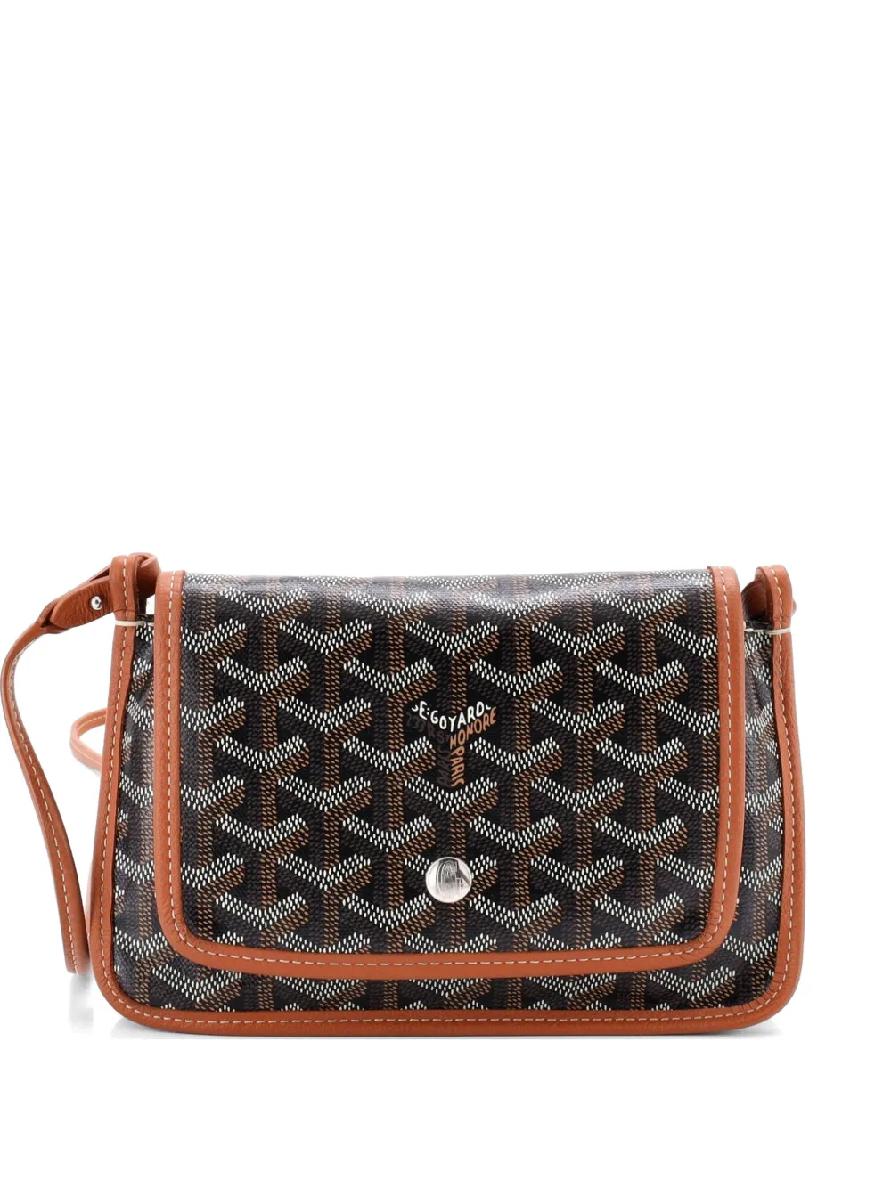 Goyard Pre-Owned Plumet Clutch Wallet Coated Canvas crossbody bag - Braun