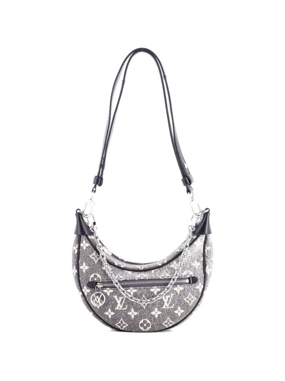Louis Vuitton Pre-Owned Loop Handbag Monogram Jacquard Denim hobo bag - Schwarz
