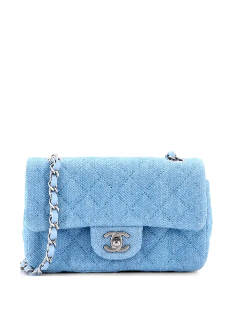 CHANEL Pre-Owned Classic Single Flap Bag Quilted Denim Mini shoulder bag