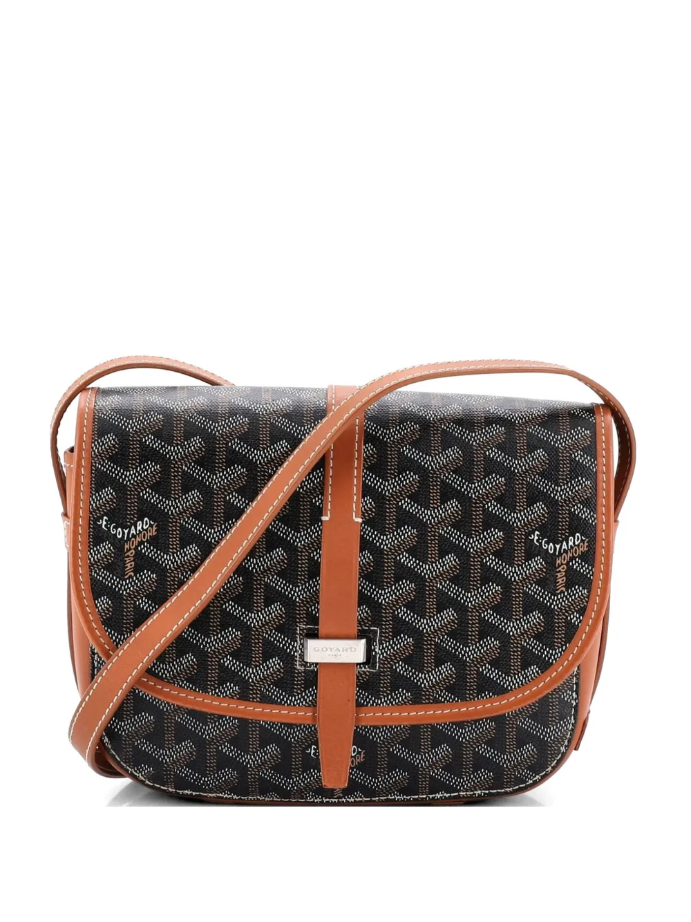 Goyard Pre-Owned Borsa a tracolla Belvedere II PM in tela cerata - Nero