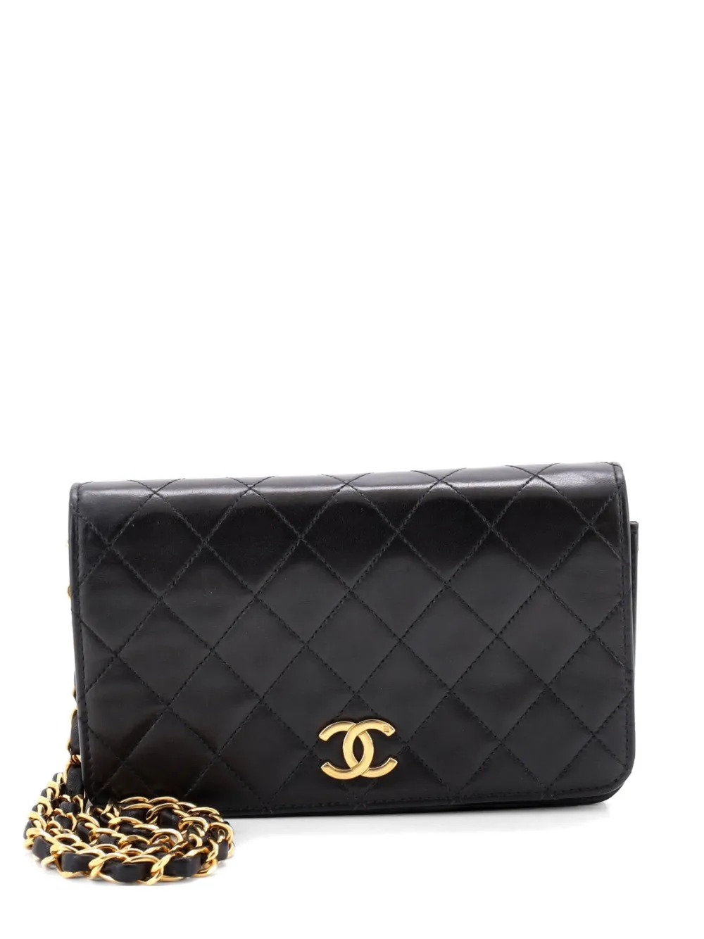 CHANEL Pre-Owned Full Flap Bag Quilted Lambskin Mini shoulder bag - Nero