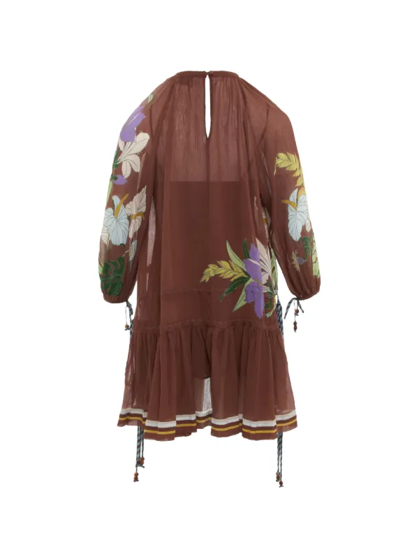alemais brown dress Alfie Ruched Mini in Chocolate Color:candy pink print Blend Midi Dress luxury evening gown dress 2025 Beach Wedding Attire Ideas