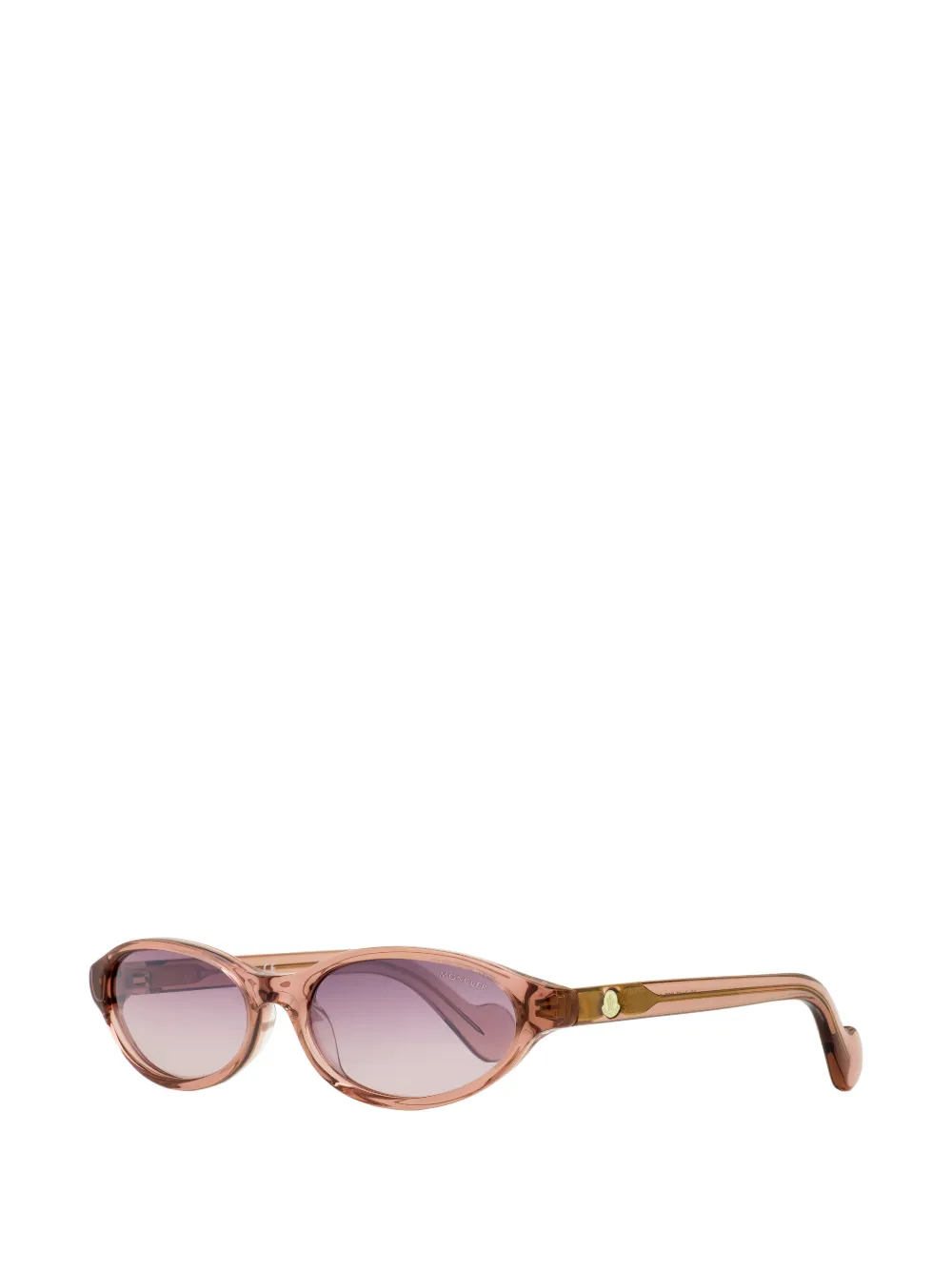 Moncler Eyewear Zonnebril met ovalen montuur Beige