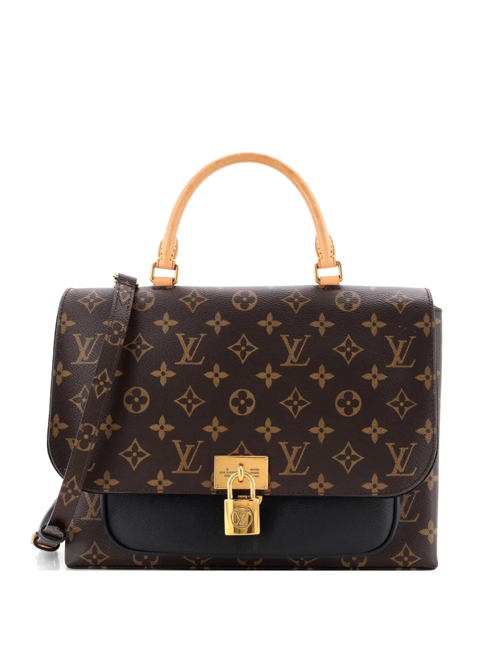 Louis Vuitton Pre-Owned Marignan Handbag Monogram Canvas with Leather shoulder bag - Marrone