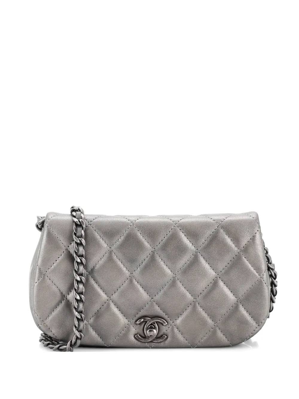 CHANEL Pre-Owned Coco Mail Umhängetasche aus gestepptem Kalbsleder mit Kettenriemen - Metallic