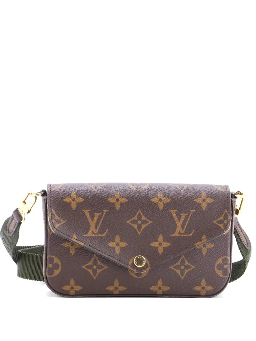 Louis Vuitton Pre-Owned Felicie Strap & Go Handbag Monogram Canvas crossbody bag - Marrone