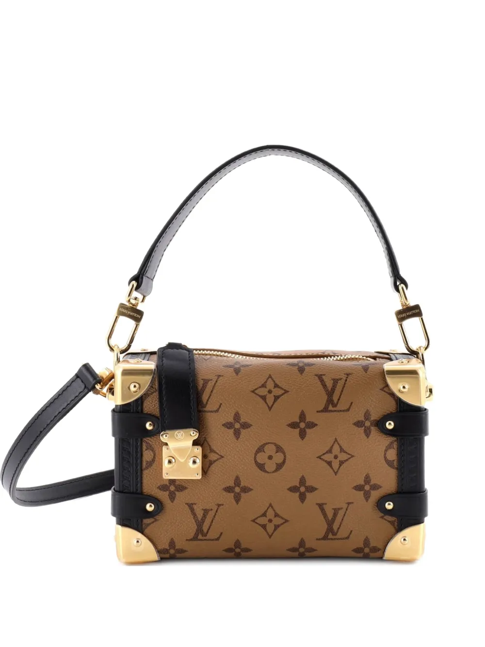 Louis Vuitton Pre-Owned Side Trunk Handbag Reverse Monogram Canvas PM shoulder bag - Nero