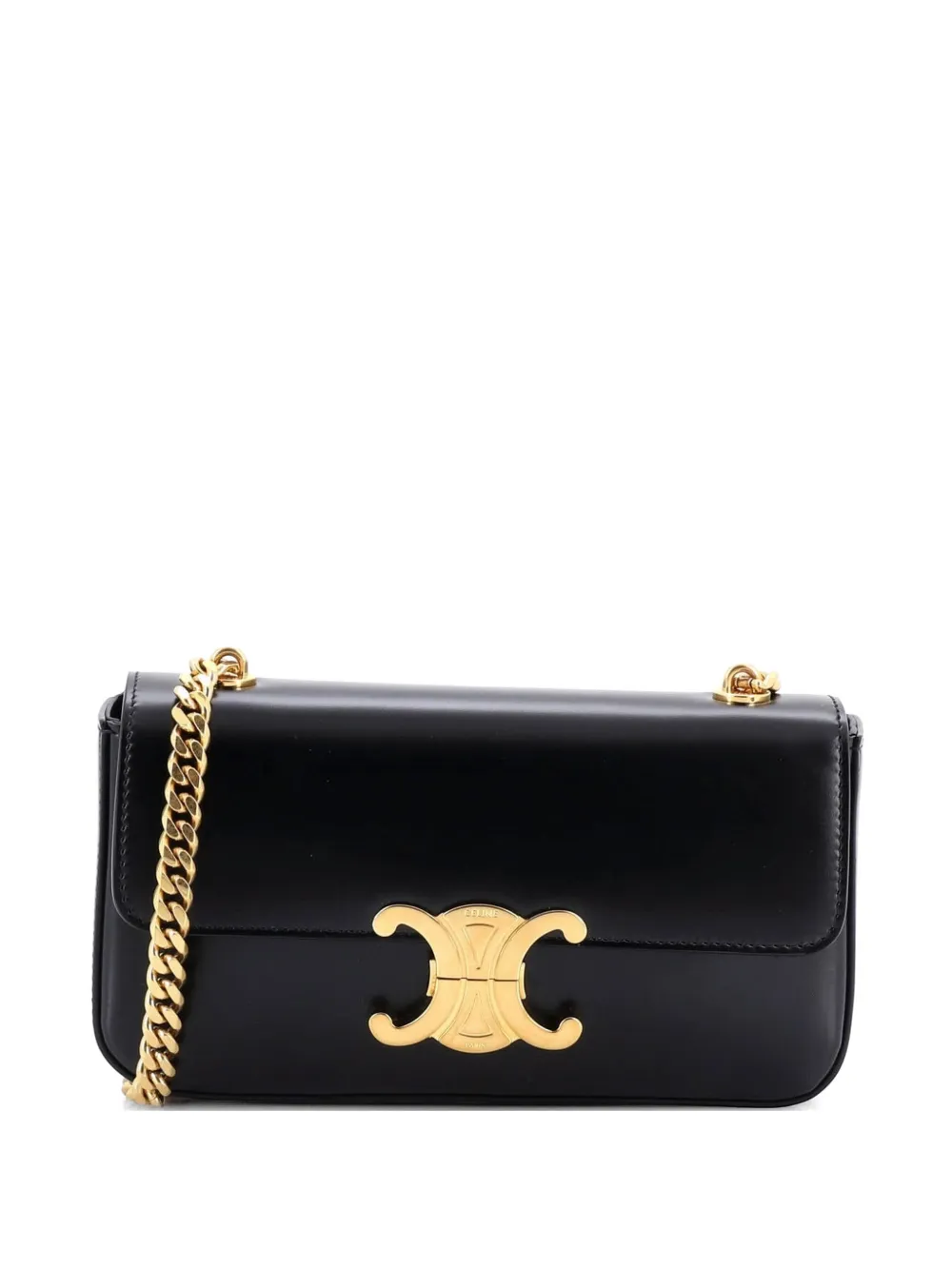 Celine Pre-Owned Triomphe Chain Leather Small shoulder bag - Nero