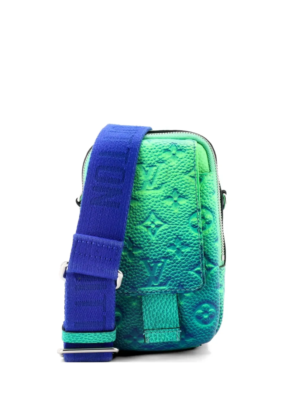 Louis Vuitton Pre-Owned Double Phone Pouch Limited Edition Illusion Monogram Taurillon Leather crossbody bag - Verde