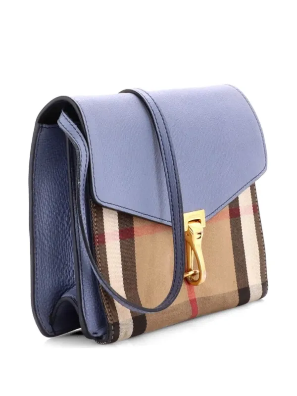 Burberry Pre-Owned マッケン レザー＆ハウスチェックキャンバス 