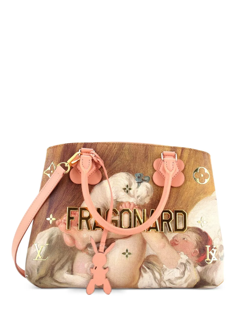 Louis Vuitton Pre-Owned Montaigne Handbag Limited Edition Jeff Koons Fragonard Print Canvas MM satchel - Multicolore