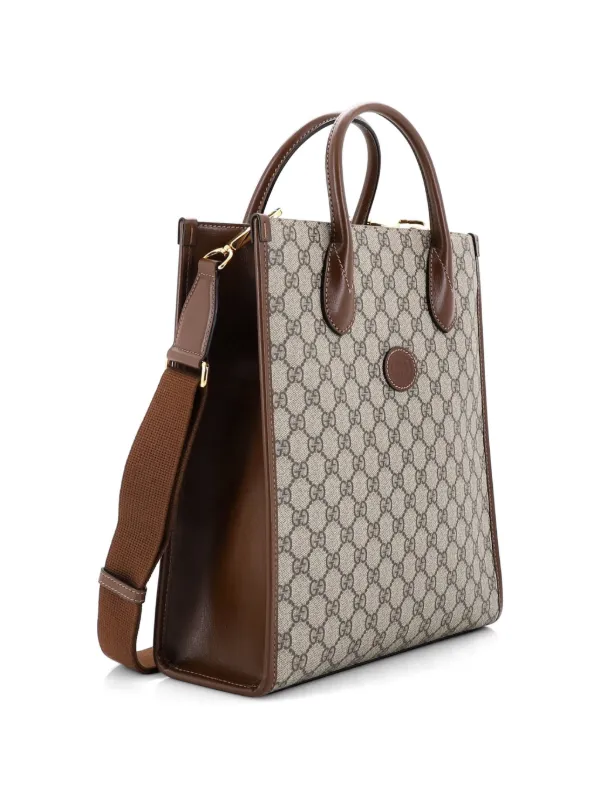 GUCCI グッチ ハンドバッグ インターロッキングGダークブラウン Gucci Pre-Owned インターロッキングG GGコーテッドキャンバス