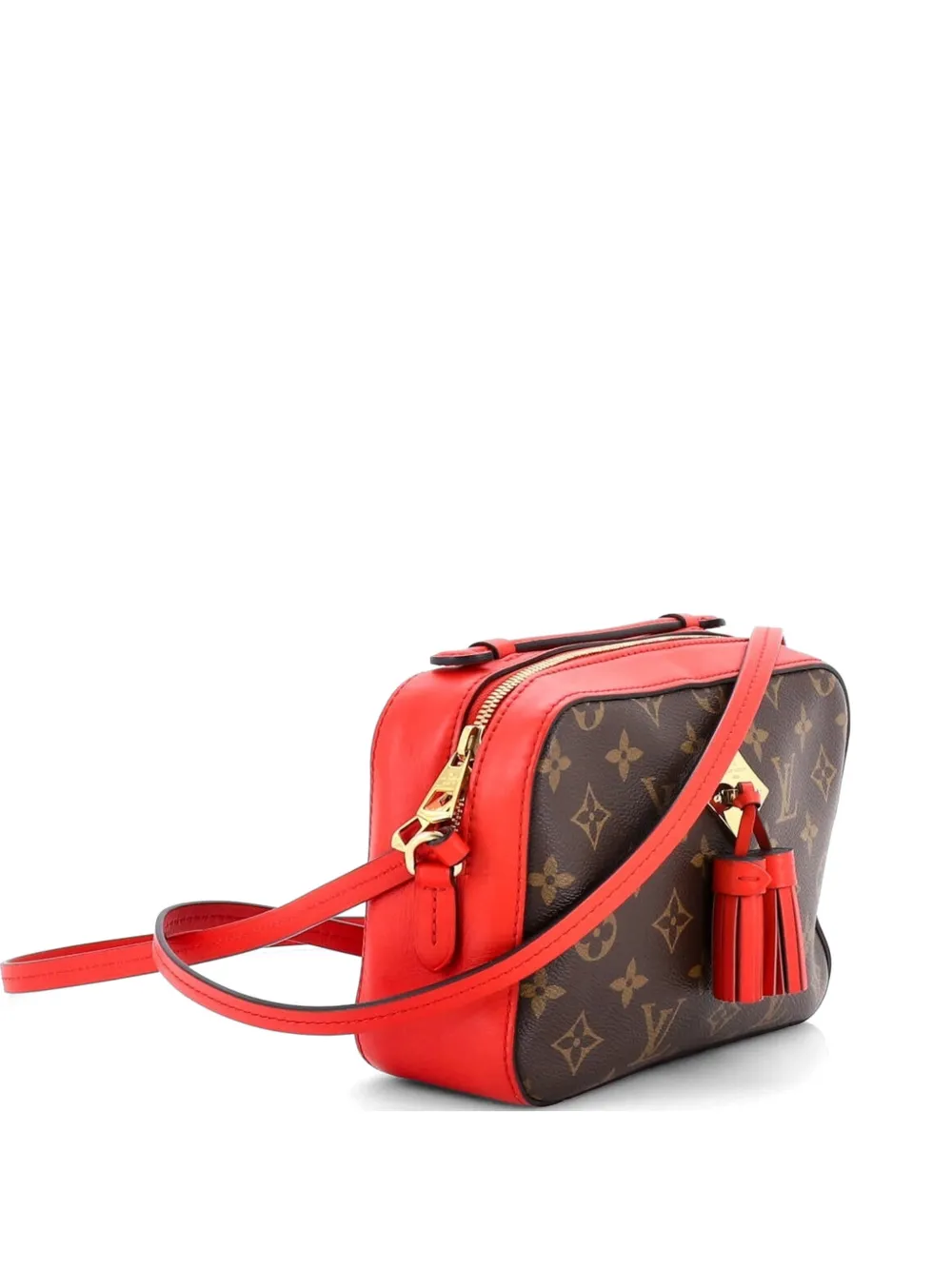 Louis Vuitton Pre-Owned Saintonge Handbag Monogram Canvas with Leather crossbody bag - Braun