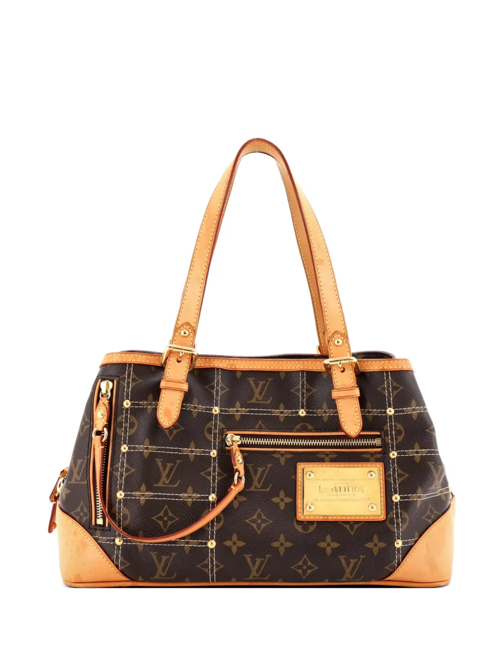 Louis Vuitton Pre-Owned Riveting Handbag Monogram Canvas tote bag - Marrone