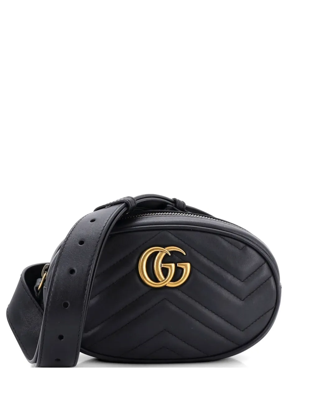 Gucci Pre-Owned GG Marmont Matelasse Leather belt bag - Nero