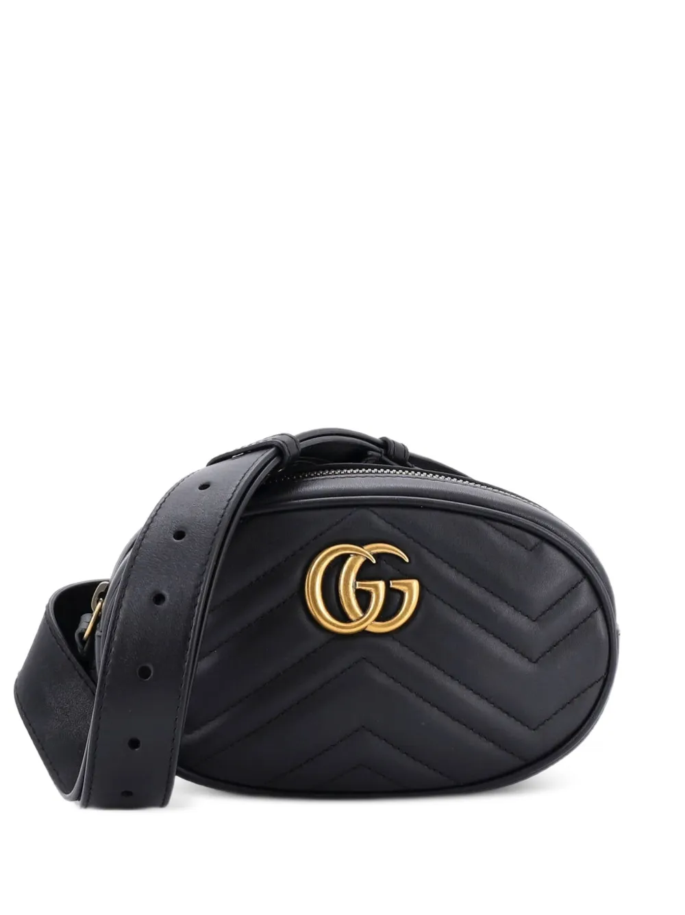 Gucci Pre-Owned GG Marmont Matelasse Leather belt bag - Nero