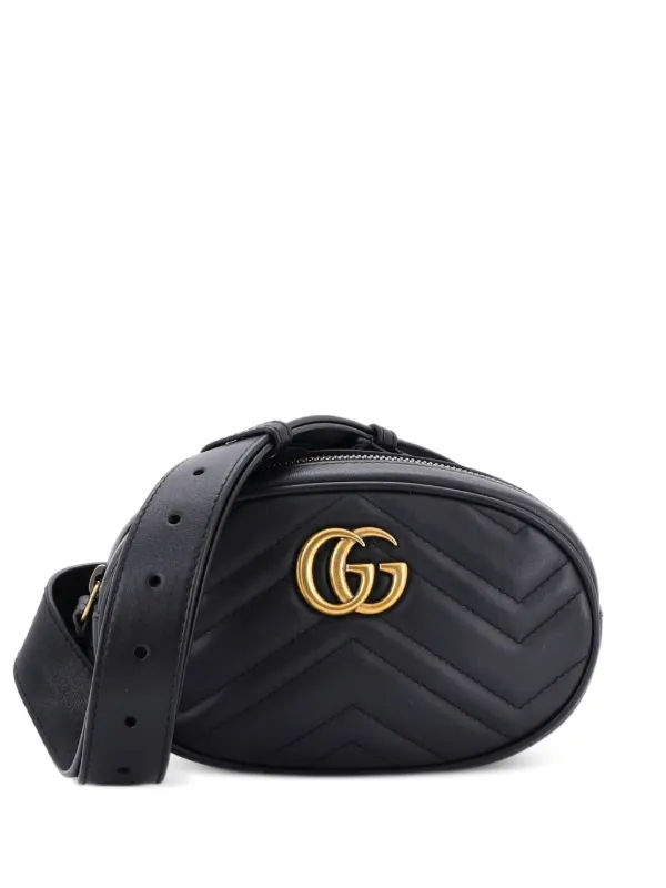 Gucci Pre-Owned GGマーモント マテラッセ レザーベルトバッグ