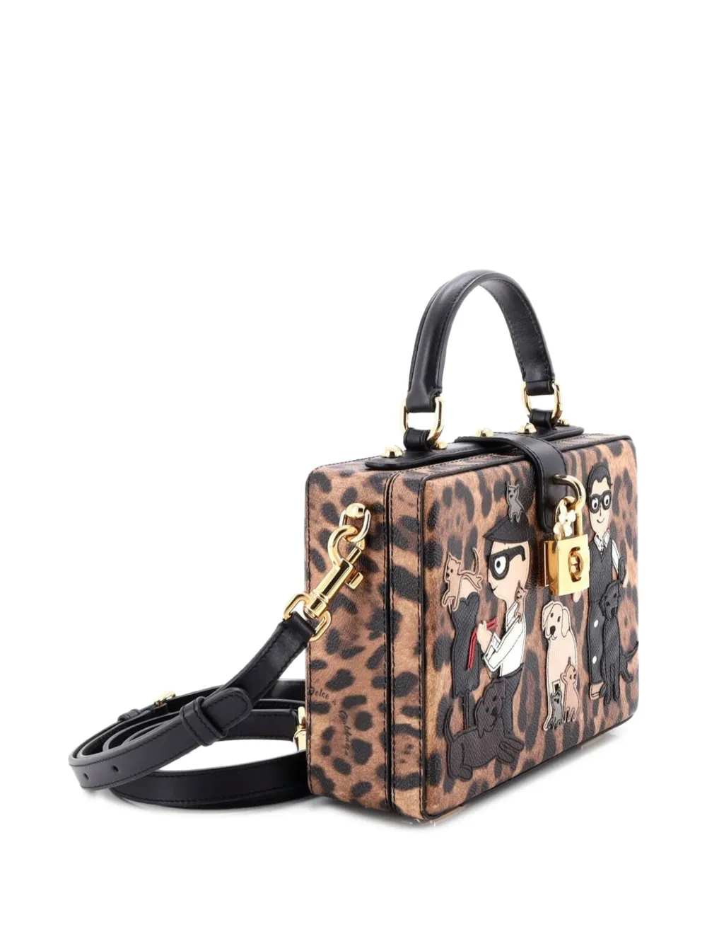  Dolce & Gabbana Pre-owned Bolso Satchel Treasure Box Pequeño De Piel Saffiano Con Diseño Patchwork - Marrón 