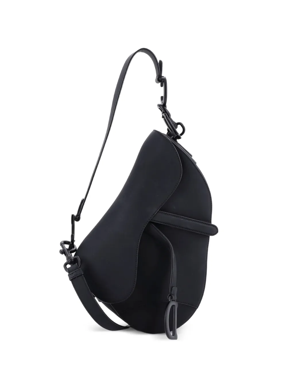 Christian Dior Pre-Owned Ultra Matte Saddle Handbag Leather Medium shoulder bag - Nero