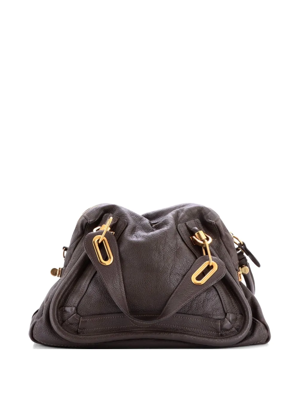 Chloé Pre-Owned Paraty Top Handle Bag Leather Medium satchel - Grigio