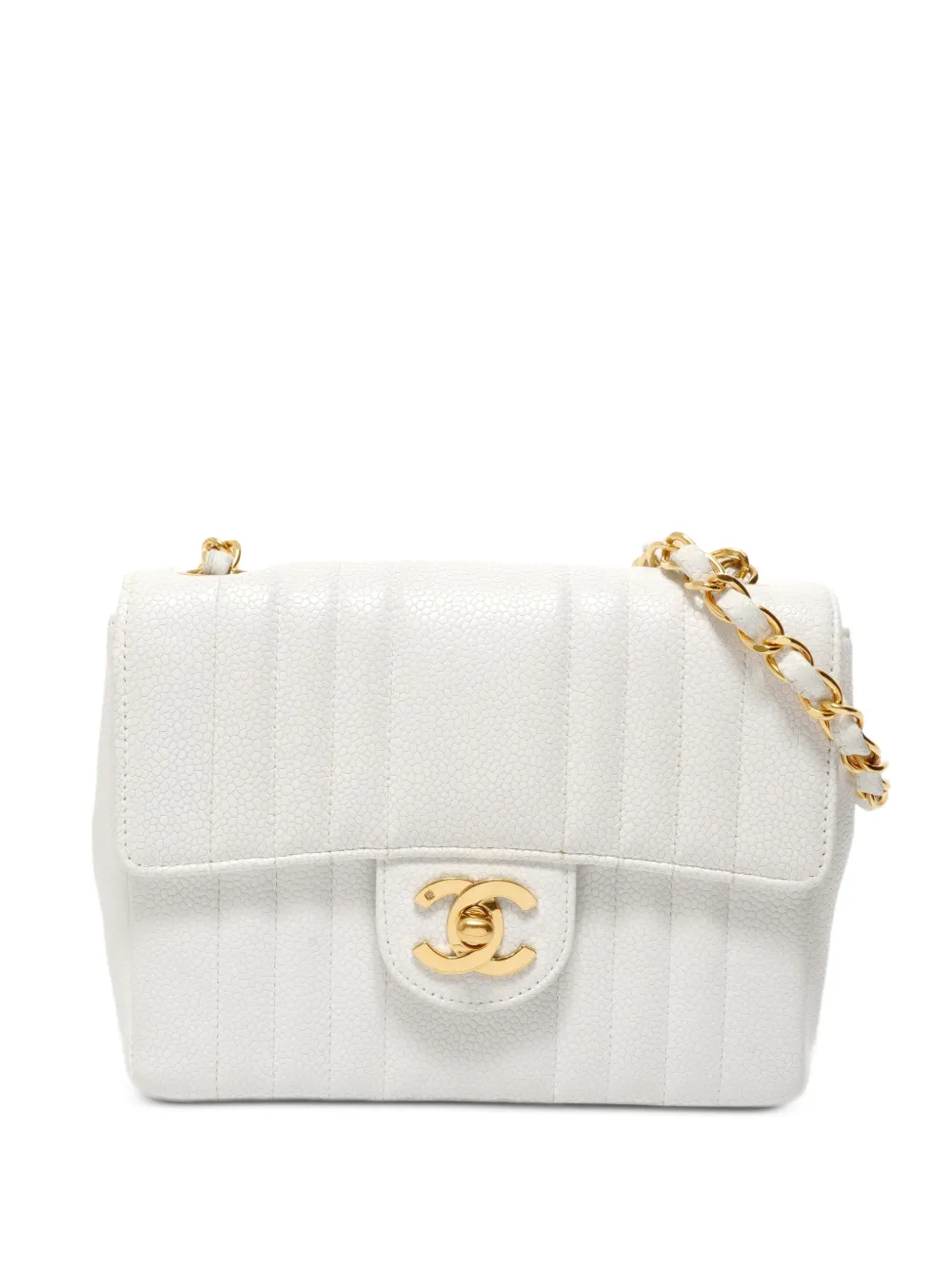 CHANEL Pre-Owned 1985-1999 Mademoiselle chain shoulder bag - Weiß