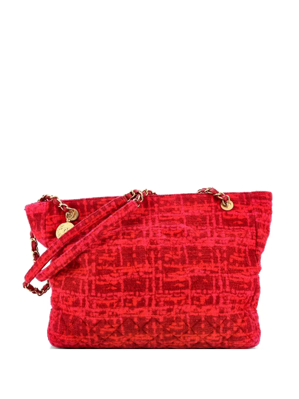 Pre-owned Chanel Paris-31 Rue Cambon Timeless Cc Shopping Quilted Wool Tweed Medium Tote Bag In Pink