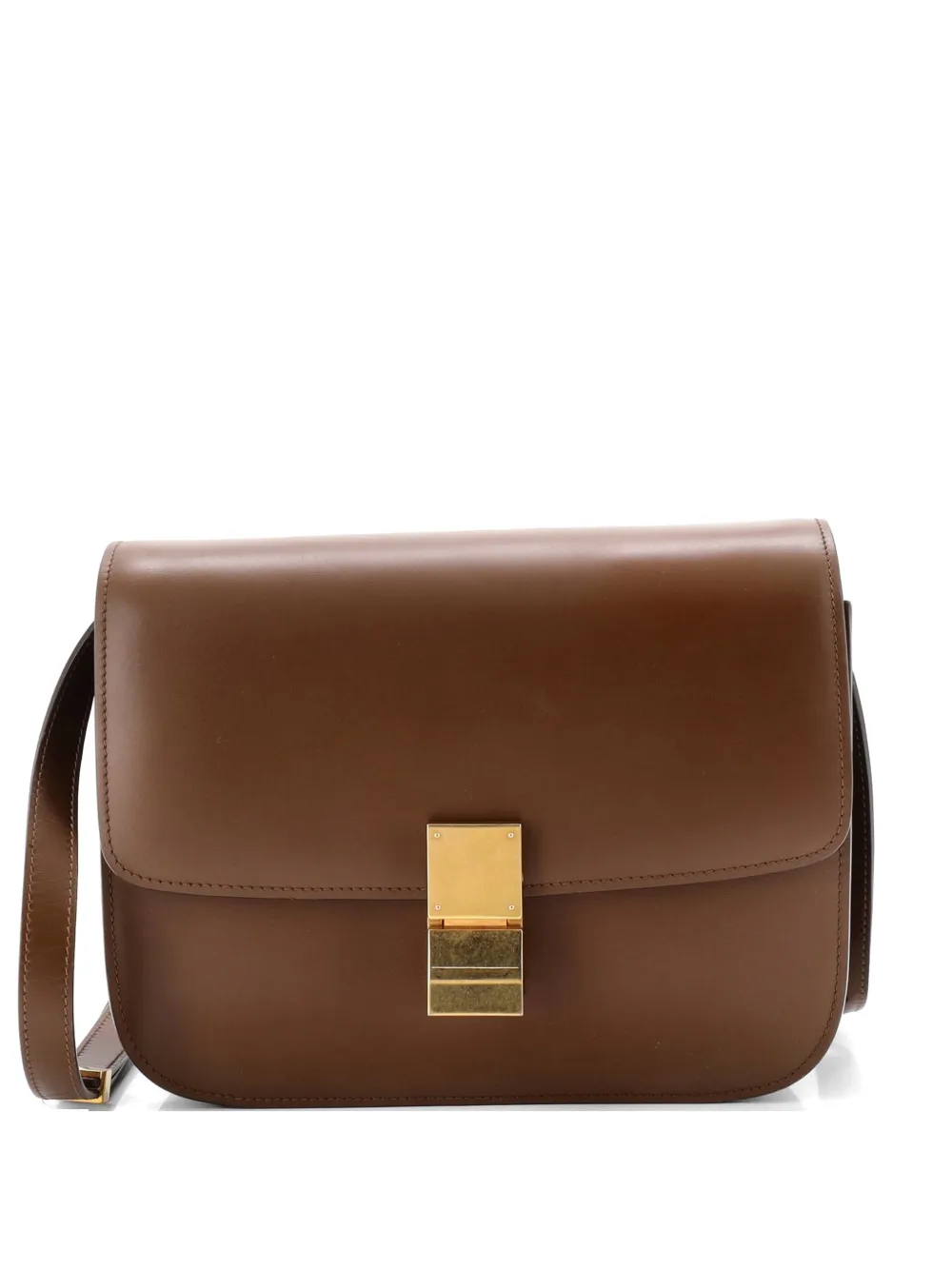 Celine Pre-Owned Classic Box Bag Smooth Leather Medium crossbody bag - Marrone