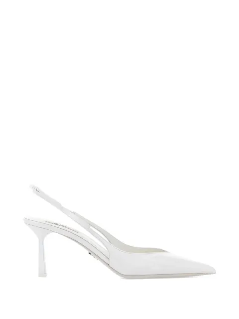 Prada patent-leather slingback pumps