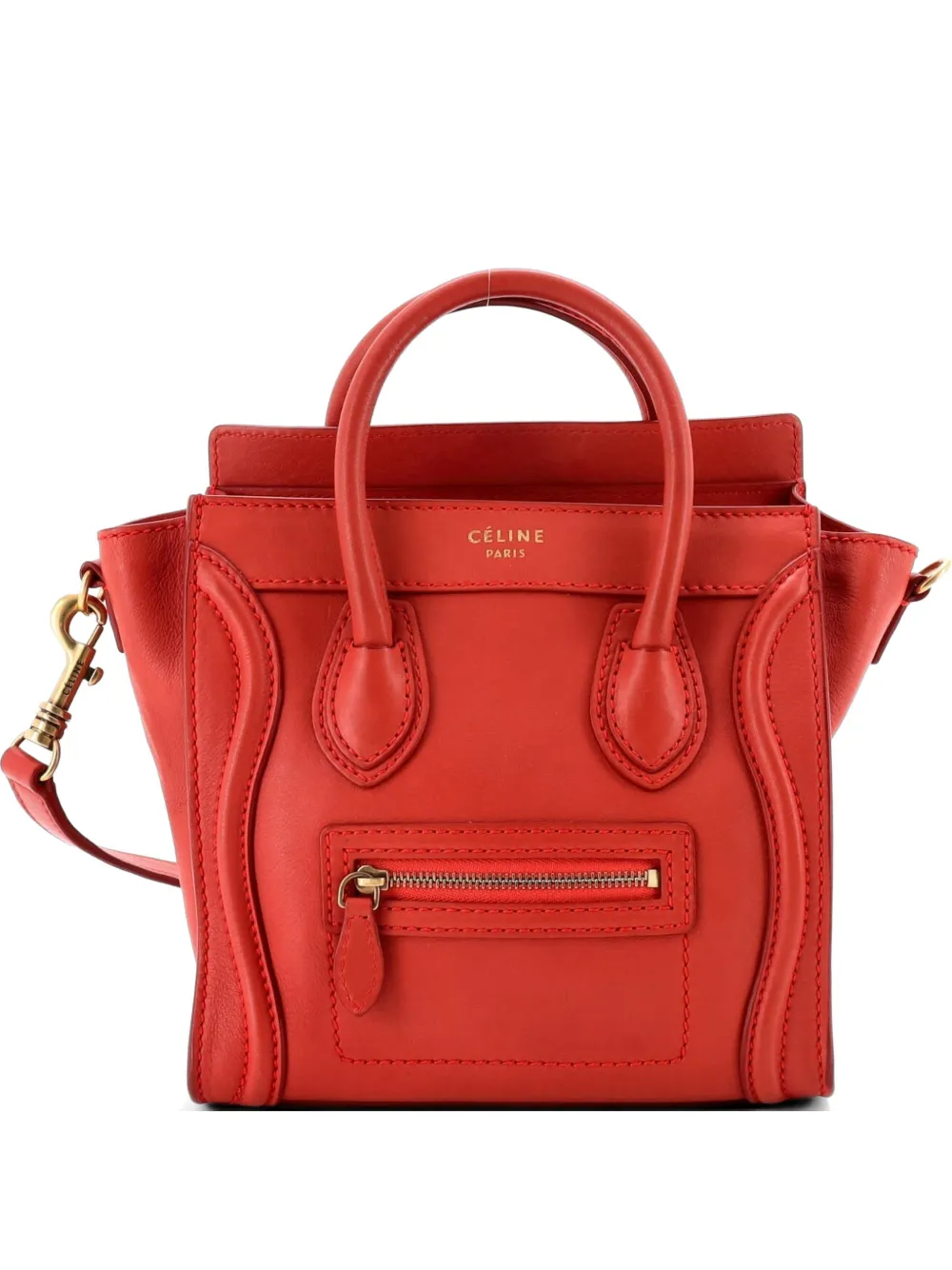 Celine Pre-Owned Luggage Bag Smooth Leather Nano crossbody bag - Rot