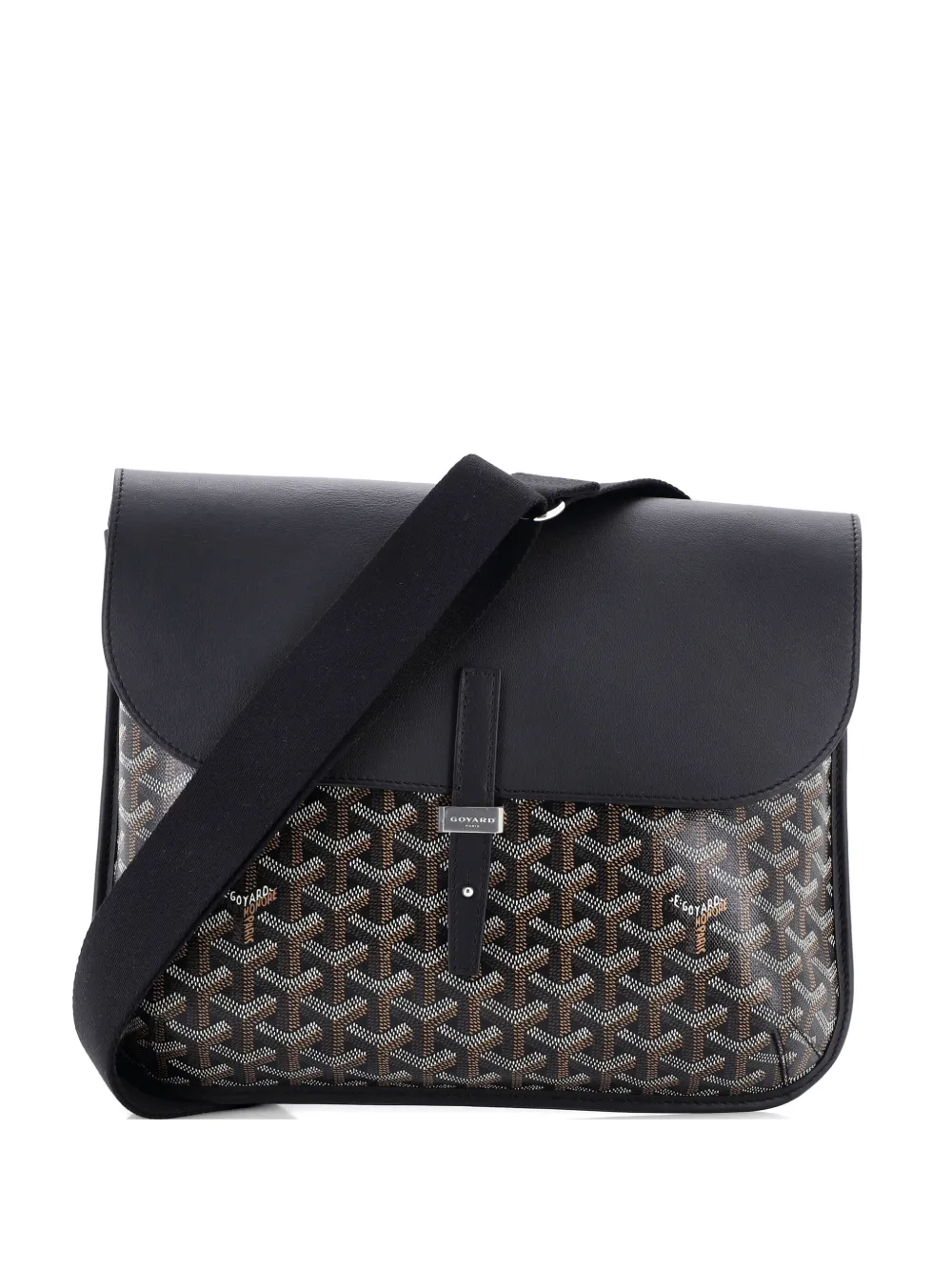 Goyard Pre-Owned Coursier Messenger Bag Coated Canvas and Leather crossbody bag - Nero