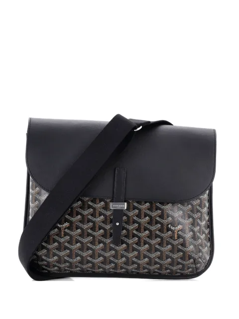 Goyard Pre-Owned Coursier Messenger Bag Coated Canvas and Leather crossbody bag