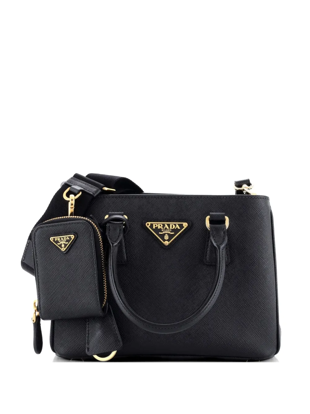 Prada Pre-Owned Re-Edition Galleria Saffiano Leather Micro tote bag - Black