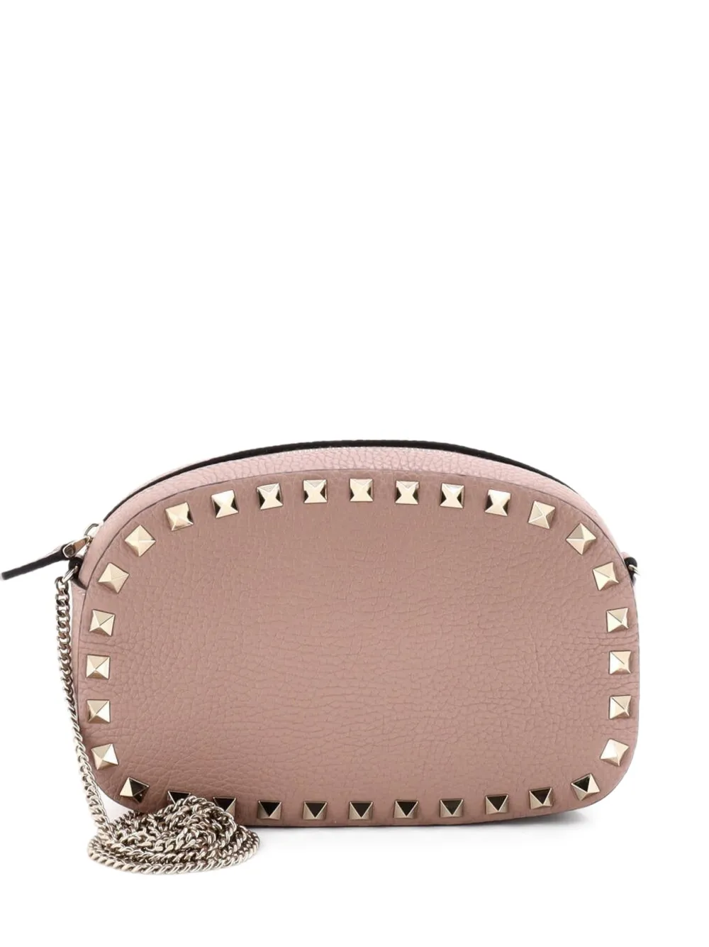 Valentino Garavani Pre-Owned Rockstud Chain Camera Leather Small crossbody bag - Rosa