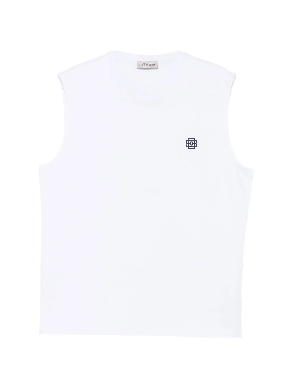 STATE OF ORDER Indian Team logo-embroidered sleeveless vest - Bianco