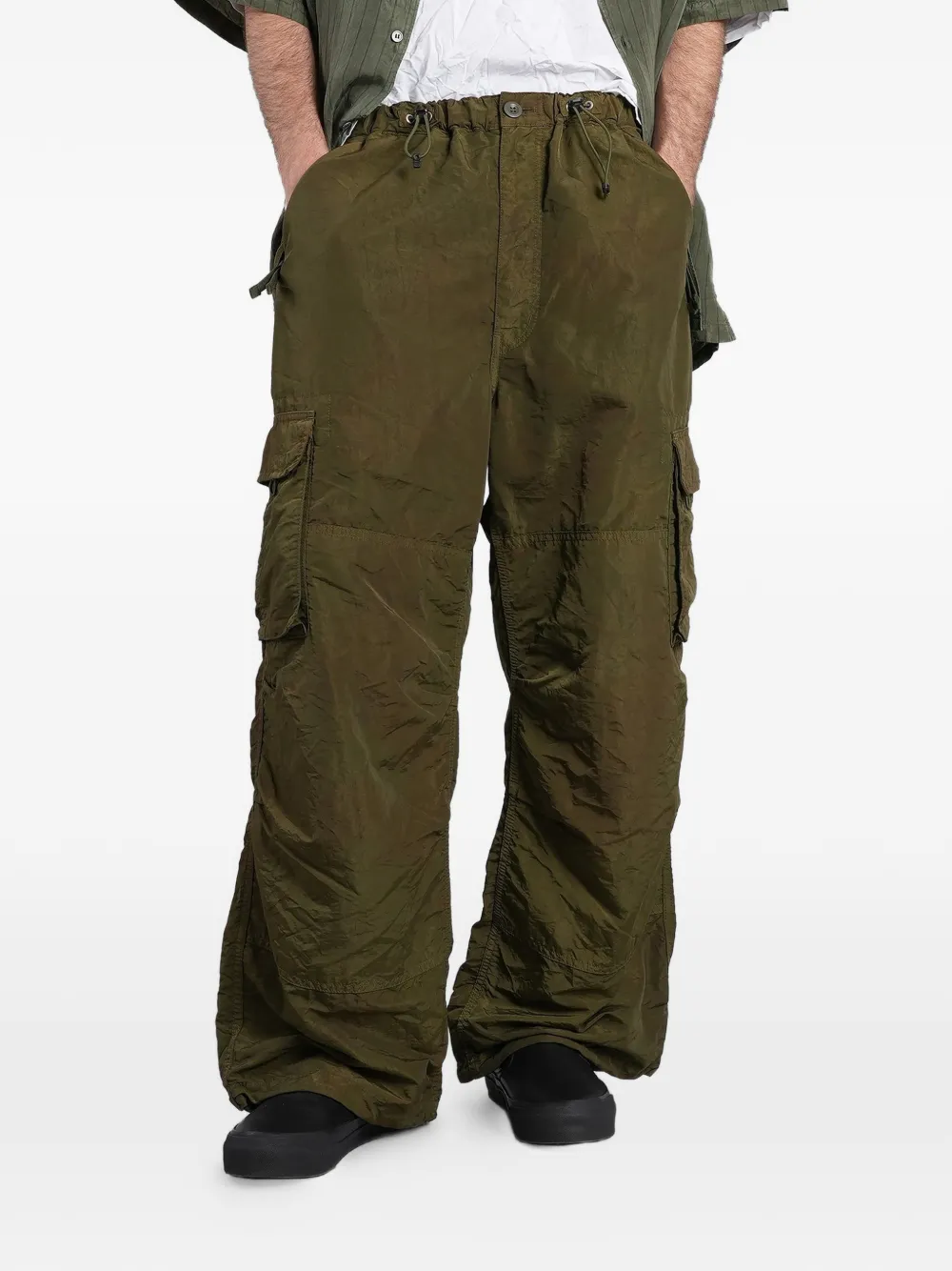 Comme des Garçons Homme drawstring cargo pants - Verde